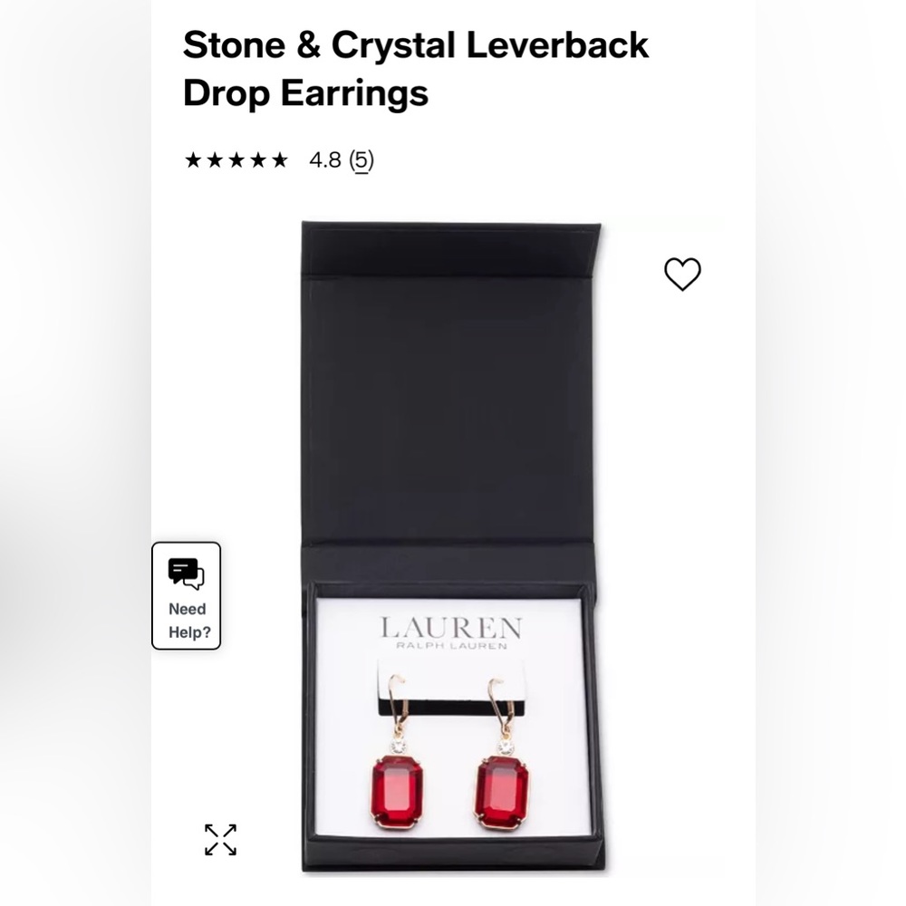 LAUREN RALPH LAUREN
Stone & Crystal Leverback Drop Earrings